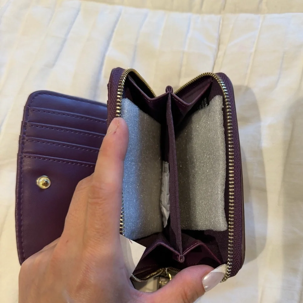 NWT Nanette Lepore Deep Purple Card Holder Wallet